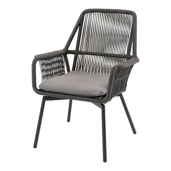 Armstoel Silas - Rope Wicker - Olefin kussen - gecoat aluminium frame - Lesli living