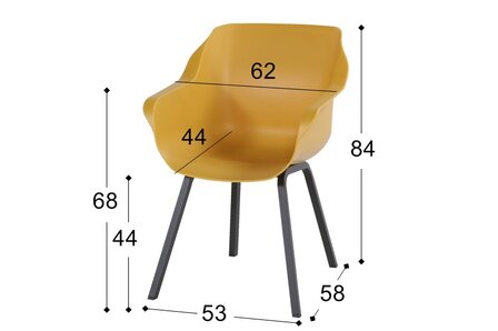 afmetingen hartman sophie curry yellow