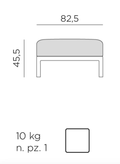 Maatvoering nardi maximo pouf