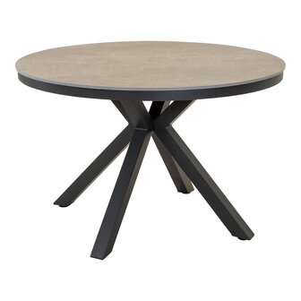 ronde tuintafel davos rond 118 cm met kruispoot