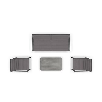 Loungeset Harper Stone - gecoat aluminium frame -  Lesli living