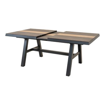 Uitschuifbare Tuintafel Brixton 170/220 cm - eenvoudig uitschuifbaar - HPL-blad -  gecoat aluminium frame