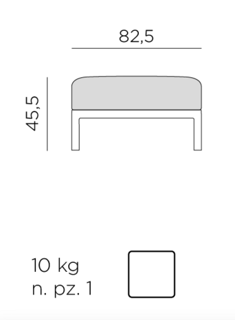 Maatvoering nardi maximo pouf