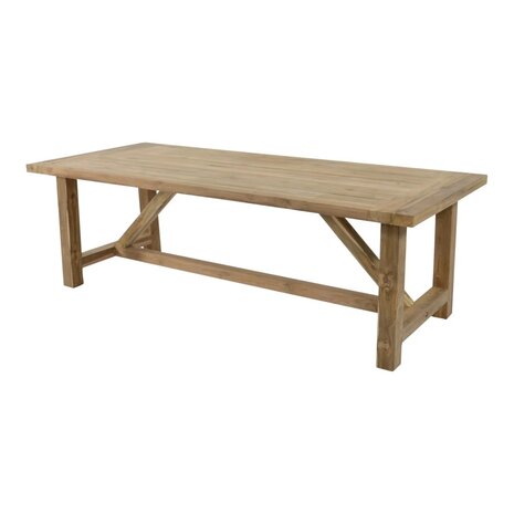 Teak tuintafel Castle 180x90 cm -  recycled teak - 9x9 cm tafelpoten