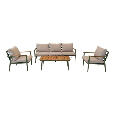 Royale Loungeset Riga - rope wicker - gecoat aluminium frame - Lesli living